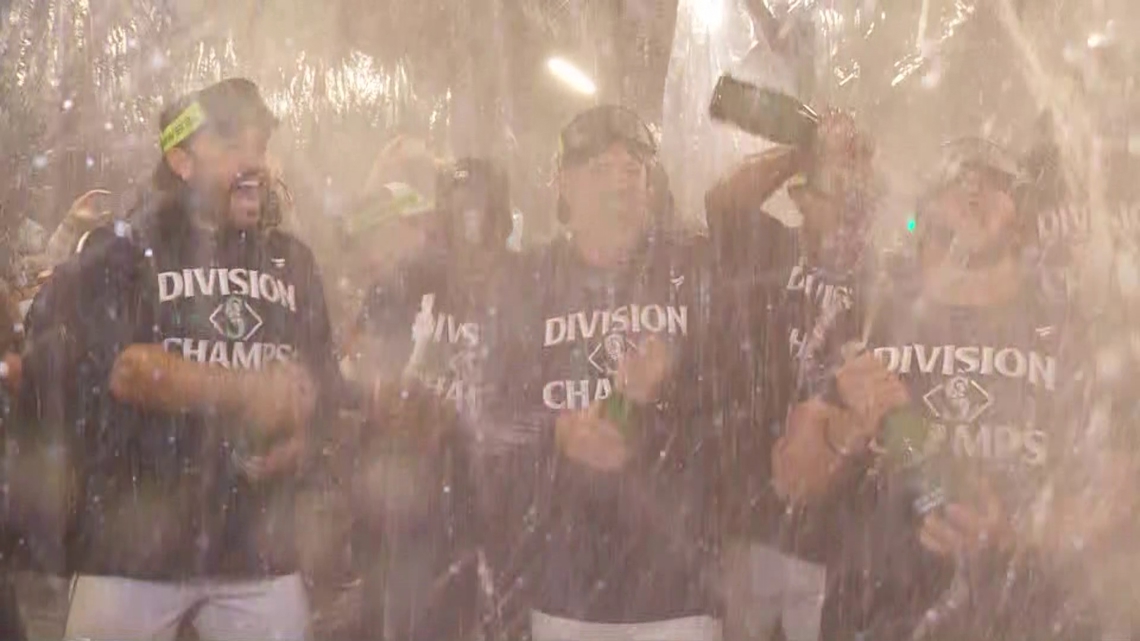 mariners-celebrate-winning-al-west-title-|-king5.com