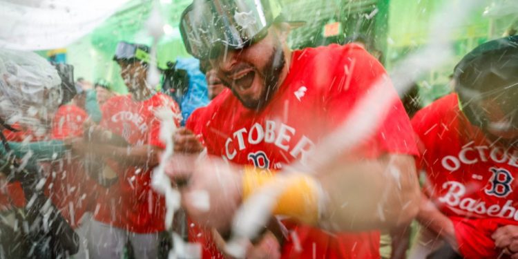champagne,-cigars-and-no-shirts:-inside-the-red-sox-clubhouse-celebration-–-oneida-dispatch