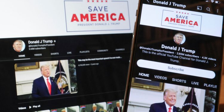 youtube-to-settle-lawsuit-with-trump-over-account-suspension-–-sky-news