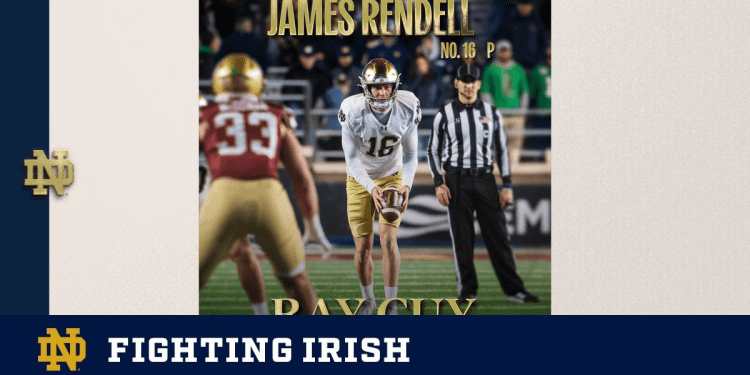 rendell-named-semifinalist-for-ray-guy-award-–-notre-dame-athletics