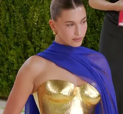 hailey-bieber-sports-gold-armour-style-saint-laurent-look-at-met-gala-2026-–-youtube