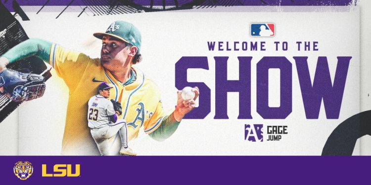 former-lsu-pitcher-gage-jump-to-make-mlb-debut-tonight-in-starting-role-for-athletics