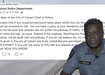 calvert-police-chief’s-facebook-post-about-event-permits-sparks-community-debate-–-kxxv