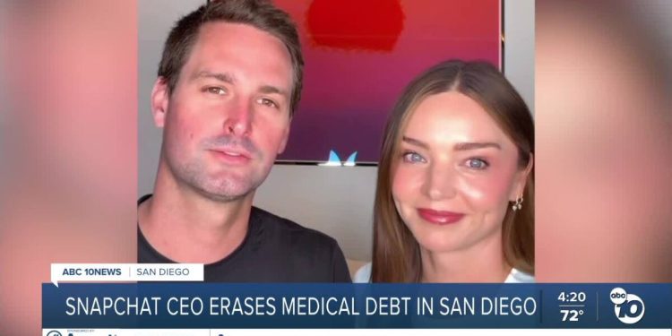 snapchat-ceo-and-wife-erase-medical-debt-for-eligible-san-diegans-–-10news.com