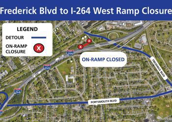 long-term-ramp-closure-scheduled-for-frederick-boulevard-on-ramp-to-i-264-west-in-portsmouth